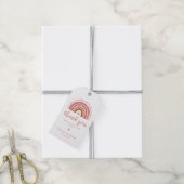 Boho Rainbow Baby Showerありがとうメッセージカード ギフトタグ (より糸付き)