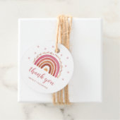 Boho Rainbow Baby Showerありがとうメッセージカード フェイバータグ (インサイチュ)