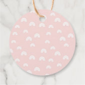 Boho Rainbow Baby Showerありがとうメッセージカード フェイバータグ (裏面)