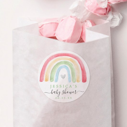 Boho Rainbow Baby Showerお気に入りシール ラウンドシール