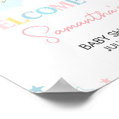 Boho Rainbow Baby Showerへようこそ ポスター (角)