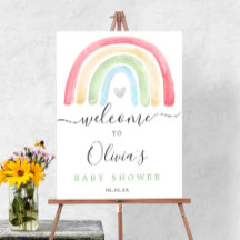 Boho Rainbow Baby Showerウェルカムサイン
