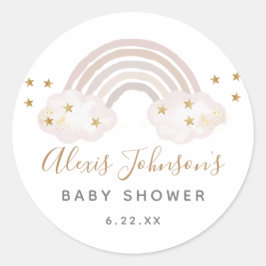 Boho Rainbow Baby Showerスタンプ ラウンドシール