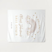 Boho Rainbow Baby Shower背景 タペストリー (正面(横))