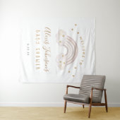 Boho Rainbow Baby Shower背景 タペストリー (インサイチュ(横))