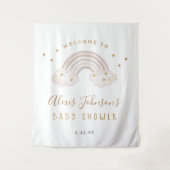 Boho Rainbow Baby Shower背景 タペストリー (正面)