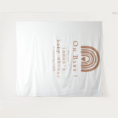 Boho Rainbow Baby Shower背景 タペストリー (正面(横))