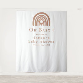 Boho Rainbow Baby Shower背景 タペストリー
