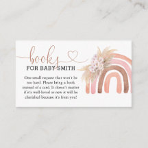 Boho Rainbow Baby Shower Books forベビー