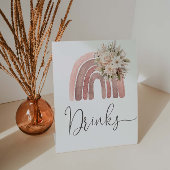 Boho Rainbow Baby Shower Drinks 台座サイン