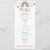 Boho Rainbow Baby Shower Foodメニュー メニュー (正面)