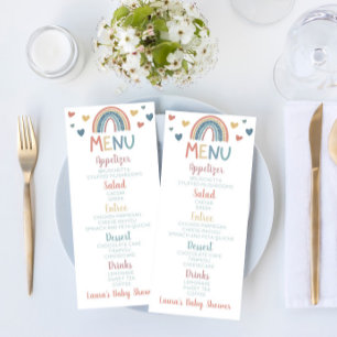 Boho Rainbow Baby Shower Foodメニュー メニュー