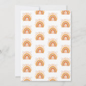 Boho Rainbow Baby Shower in Terracotta Orange 招待状 (裏面)