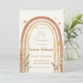 Boho Rainbow Baby Shower Invitation – Watercolor 招待状 (スタンド正面)
