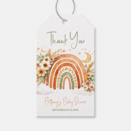 Boho Rainbow Baby Shower Thank You ギフトタグ