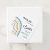 Boho Rainbow Baby Shower Thank You フェイバータグ (インサイチュ)