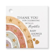 Boho Rainbow Baby Shower Thank You