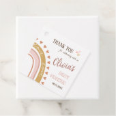Boho Rainbow Baby Shower Thank You フェイバータグ (インサイチュ)