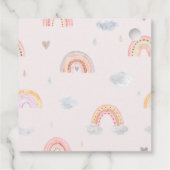 Boho Rainbow Baby Shower Thank You フェイバータグ (裏面)