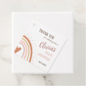 Boho Rainbow Baby Shower Thank You フェイバータグ (インサイチュ)