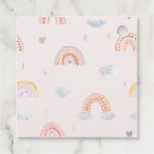 Boho Rainbow Baby Shower Thank You フェイバータグ (裏面)