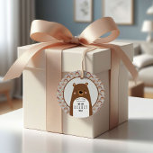 Boho Rainbow Bear Neutral Baby Shower Thank You フェイバータグ