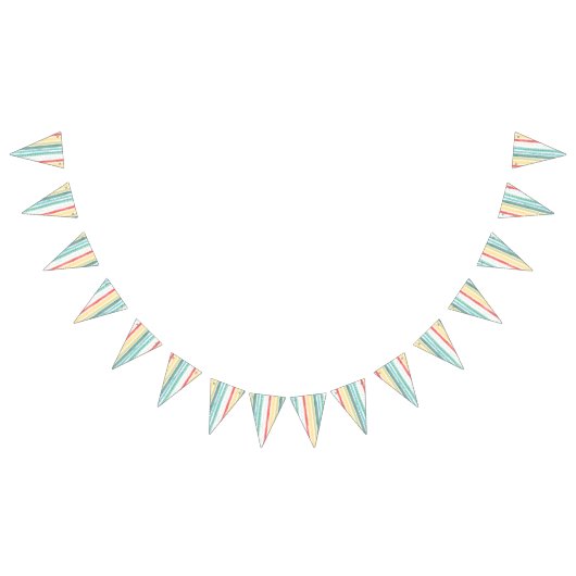 Boho Rainbow Birthday Party Kinder バンティングフラッグ (全)