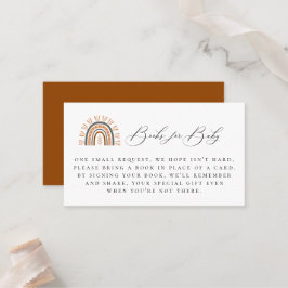 Boho Rainbow Book Requestエンクロージャカード プレイスカード