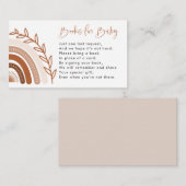 Boho Rainbow Book Request Card, Books forベビー エンクロージャーカード (正面/裏面)