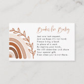 Boho Rainbow Book Request Card, Books forベビー エンクロージャーカード (正面)