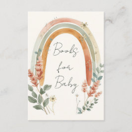 Boho Rainbow Books for Baby Card – Pampas Grass エンクロージャーカード