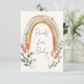 Boho Rainbow Books for Baby Card – Pampas Grass エンクロージャーカード (スタンド正面)
