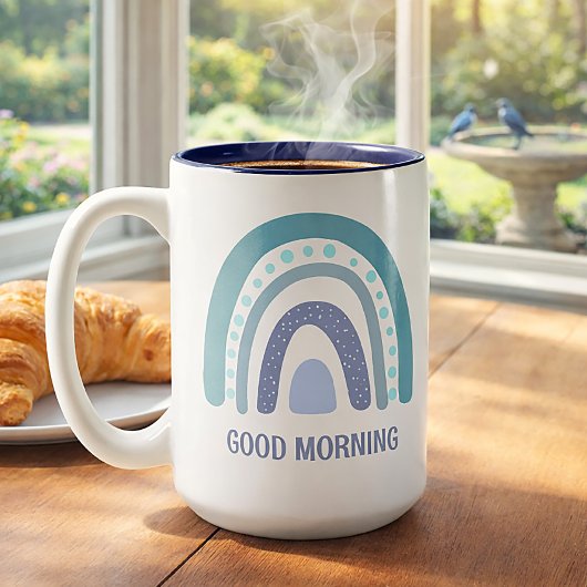 Boho Rainbow Coffee Mug Gift ツートーンマグカップ