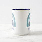 Boho Rainbow Coffee Mug Gift ツートーンマグカップ (中央)