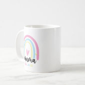 Boho Rainbow Custom Mama Est. Year Keepsake コーヒーマグカップ (正面左)