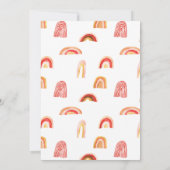 boho rainbow cute baby shower招待状 招待状 (裏面)