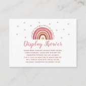 Boho Rainbow Displayシャワーギフト赤ちゃんシャワーカード エンクロージャーカード (正面)