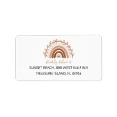 Boho Rainbow Envelopeアドレス ラベル (正面)