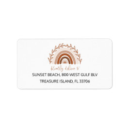 Boho Rainbow Envelopeアドレス ラベル