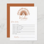 Boho Rainbow Gameベビーカードのご希望 (正面/裏面)