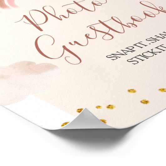 Boho Rainbow Is She Onederful Photo Guestbook ポスター (角)