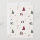 Boho Rainbow & Joy Two Photo Christmas シーズンカード (裏面)