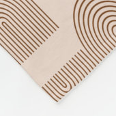 Boho Rainbow Line Arch in Brown and Terracotta  フリースブランケット (角)