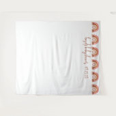 Boho Rainbow Lion Baby Shower Photobooth Backdrop タペストリー (正面(横))