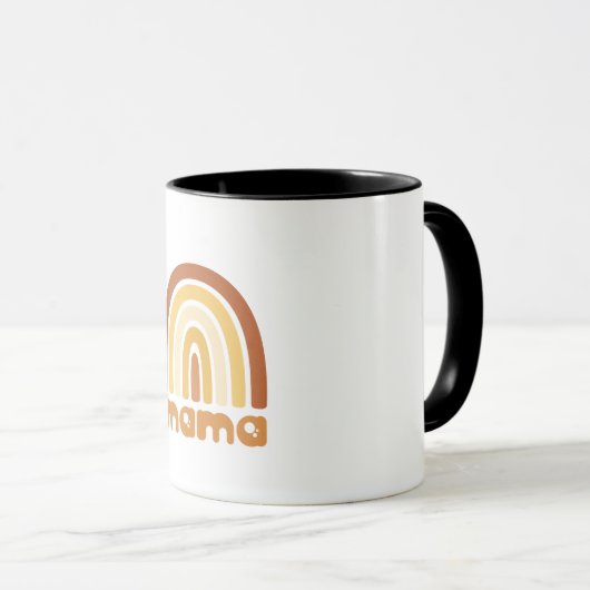 Boho Rainbow Mama Mug マグカップ (正面右)