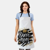 Boho Rainbow Mama – Warm Earthy Tones Design エプロン (着用した状態)