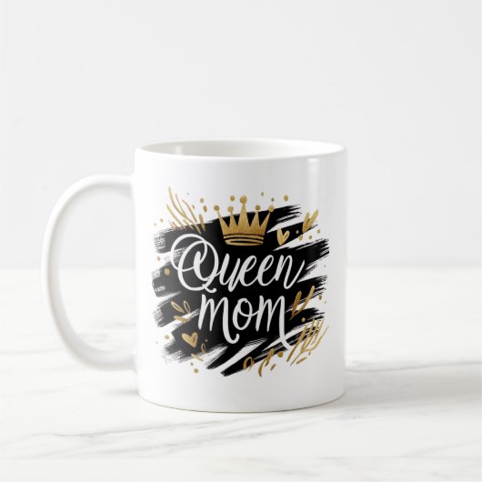 Boho Rainbow Mama – Warm Earthy Tones Design コーヒーマグカップ (左)