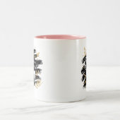 Boho Rainbow Mama – Warm Earthy Tones Design ツートーンマグカップ (中央)