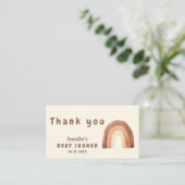 Boho rainbow minimalism baby showerありがとう エンクロージャーカード (スタンド正面)