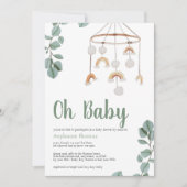 Boho Rainbow Mobile Baby Shower by Mail Greenery 招待状 (正面)